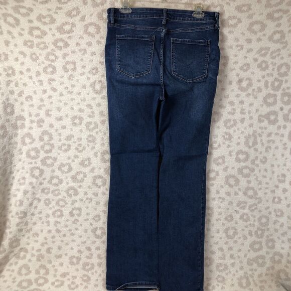 Nine west jeans women’s 12 blue denim dark boot cut stretch - Picture 2 of 9